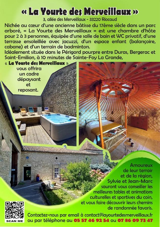 La Yourte Des Merveillaux Riocaud Exterior foto